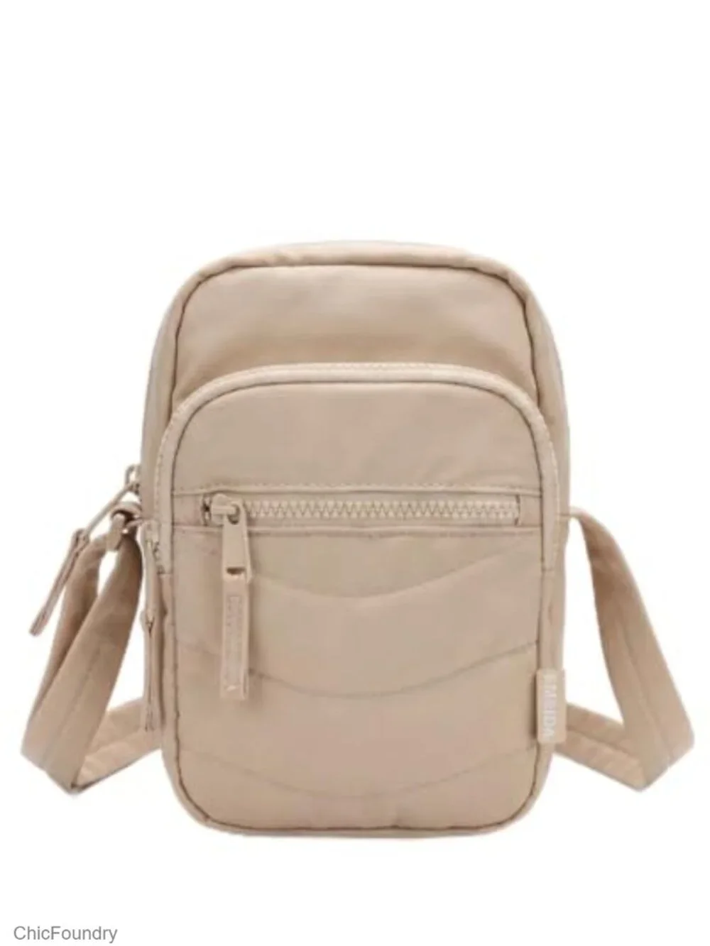 Puffy Quilted Crossbody Purse Waterproof Nylon Travel Bag